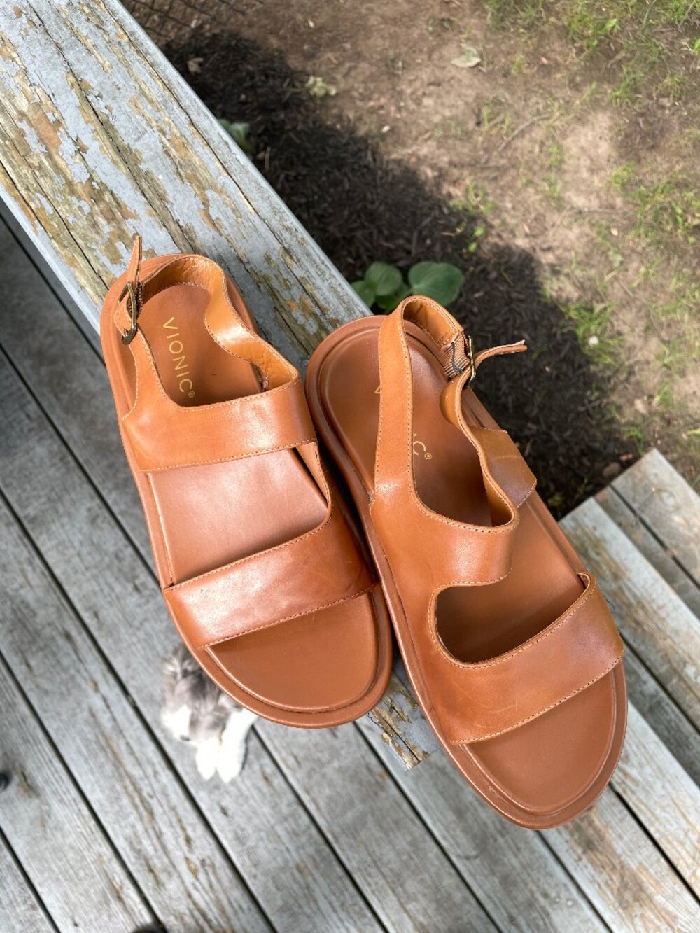 Brown Vionic Sandals Women 9 Like New - Picture 2 of 9